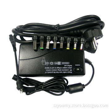 70W Automatic Slim Universal AC Adapter with 8pcs Connecter for Laptop and LCD Monitor